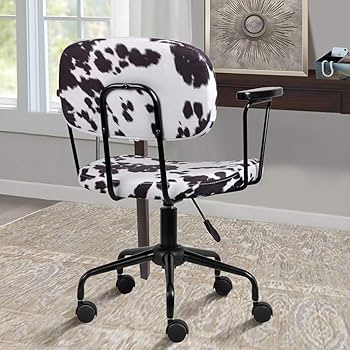 牛柄のワークチェア　デスクチェア　昇降　キャスター　cow 牛柄のワークチェア デスクチェア 昇降 キャスター cow 牛柄の